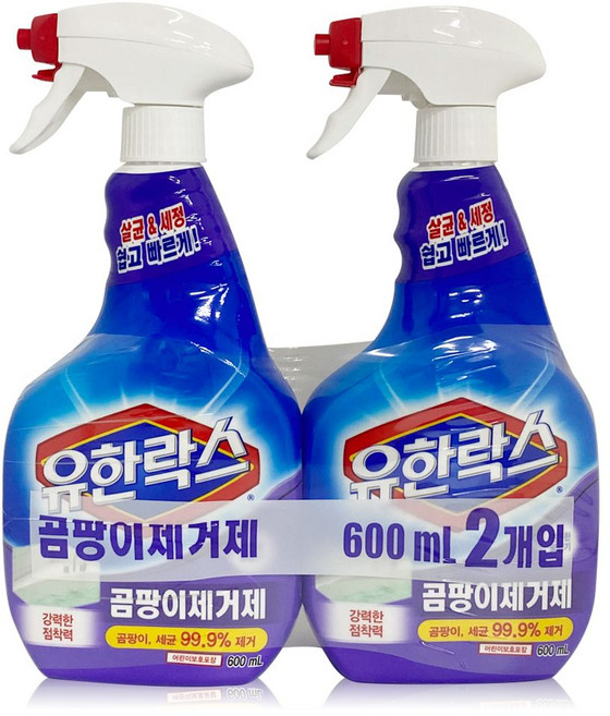 유한락스 욕실청소 곰팡이제거제 본품600ml 2입 주방, 2개, 상세페이지 참조, 상세페이지 참조