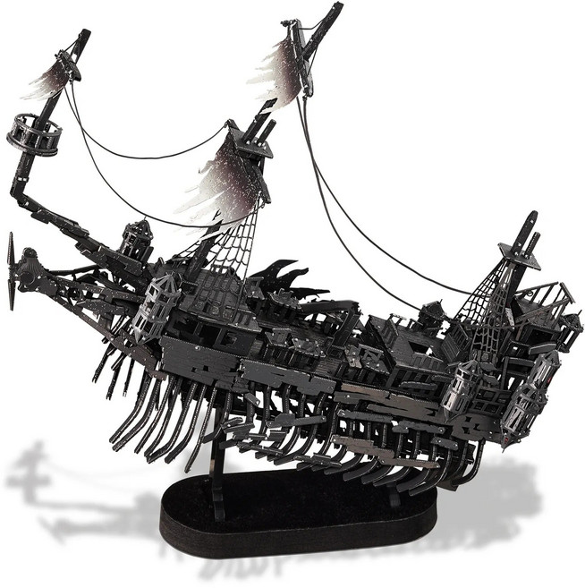 피스쿨 판타지 심연의 유령 고스트쉽 3D 입체 금속 메탈 퍼즐 해적 유령선 모험 선박 보트, 1개