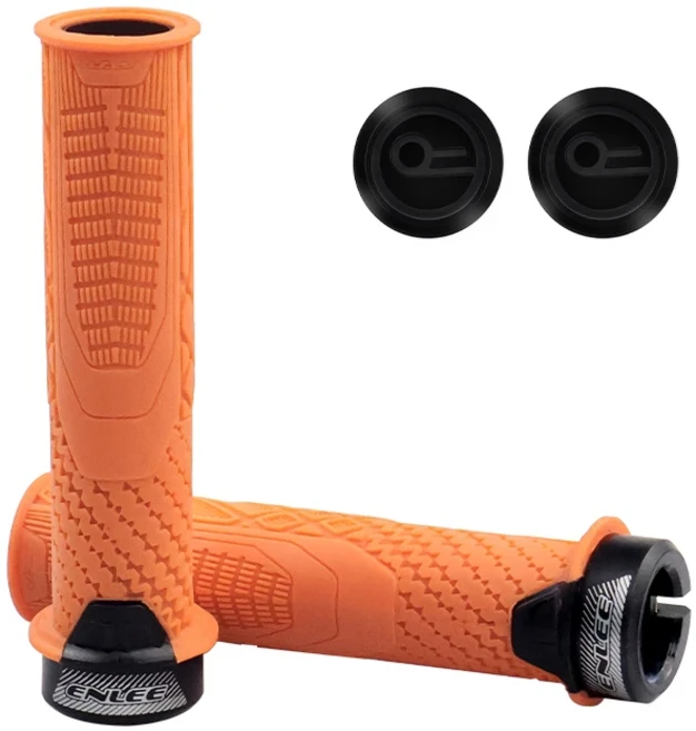 [호환제품] ENLEE 자전거 고무 그립 산악 핸들 바 커프 MTB 소프트 쇼크 업소버 커버, 01 CHINA, 03 XiangJiao1 orange
