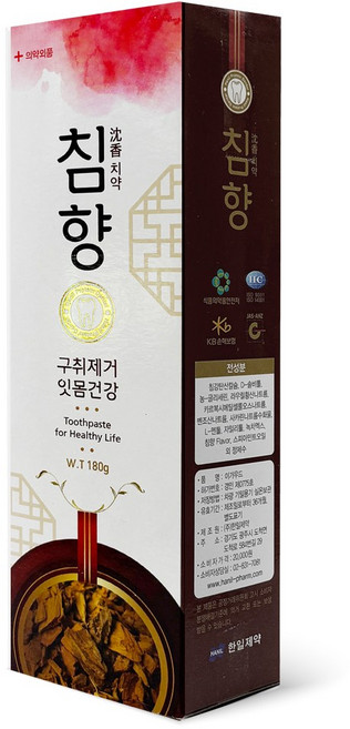 어르신 잇몸건강 치약 침향 치약, 180g, 4개