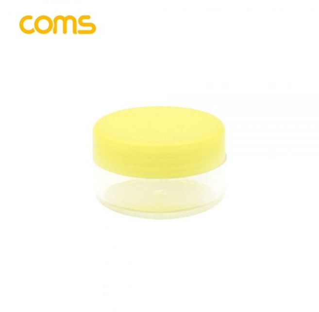 알약 케이스(1칸) 원형 소형 미니 Yellow 약통 약케이스 알약케이스 요일별약통 휴대용약보관함+동아상사Shop, 1