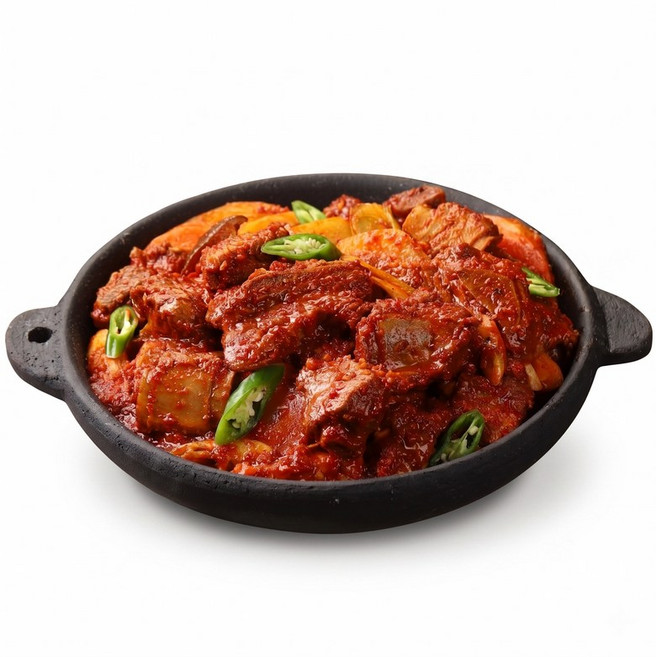 매운 돼지 갈비찜 밀키트 3인분 국내산 줄서는 맛집 집들이 홈파티 캠핑 한식 고수, 1개