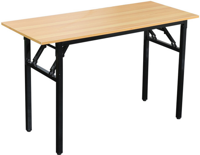 免安裝折疊桌 桌子 收納桌 摺疊桌 書桌 辦公桌 餐桌 折疊餐桌 桌子折疊 會議桌 長桌 戶外桌, 單層木紋黃