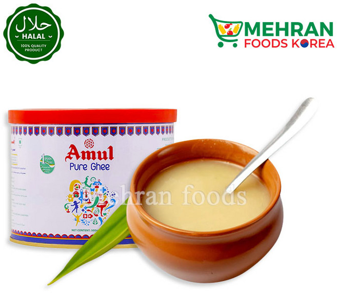 Yes!Global Amul Pure Ghee Butter 아물 퓨어 기버터 무염버터 퓨어버터 (India 500ml/435g), 452g, 1개