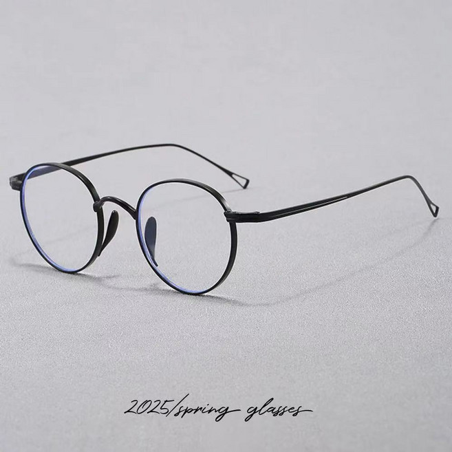 동그란 윤여정안경 초경량 티타늄 안경테 작은얼굴 빈티지 동글이 안경