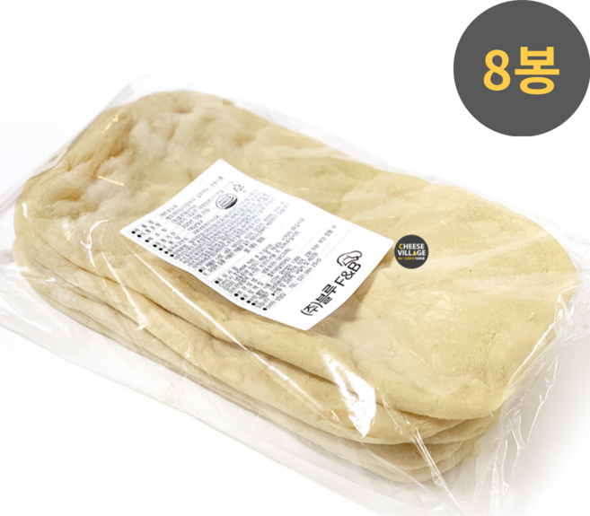 블루F&B 두꺼운 사각 피자도우 35cm x 17cm 8봉 드라이아이스포장 파베이크, 8개, 190g