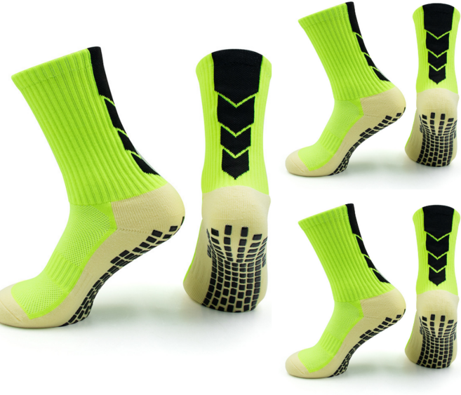 라라홀릭 논슬립 스포츠 축구양말, 3개, 형광