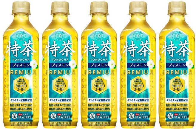 산토리 TOKUCHA 특차 프리미엄 재스민차, 5개, 500ml