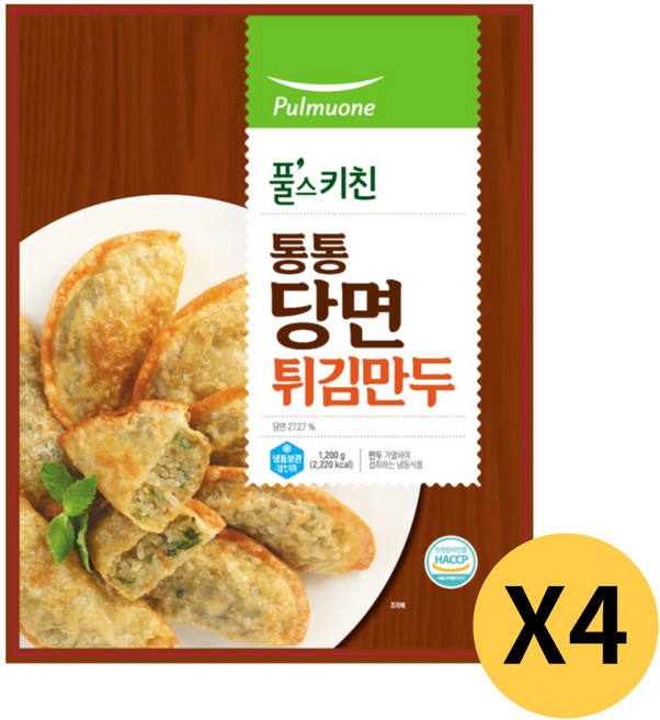 풀무원통통 당면 튀김만두, 4개, 1.2kg