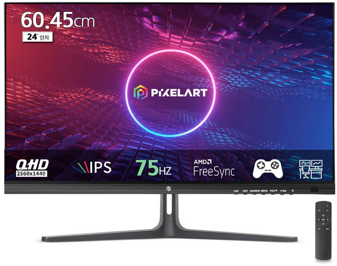 픽셀아트 PIXELART PAQ2475F IPS QHD 모듈 패널 탑재 리모콘지원, 무결점, 60.45cm