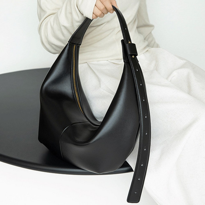 여성 패션 가죽 크루아상바나나백 크로스바디 숄더백 NJB365