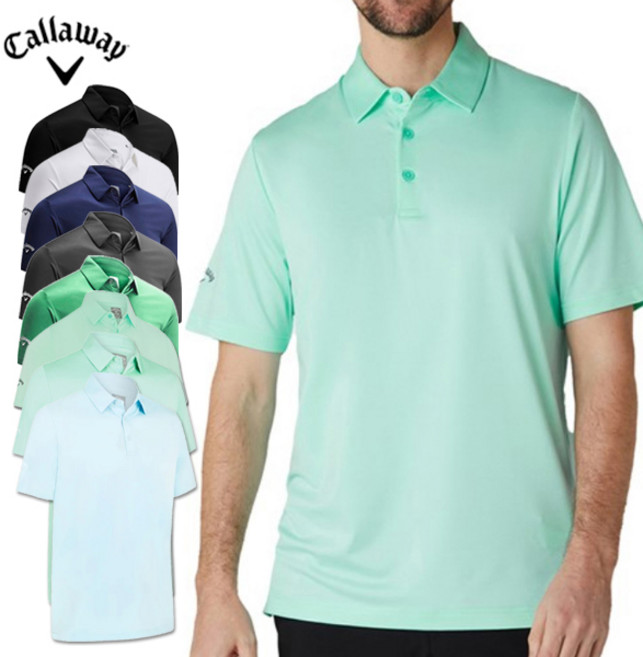 캘러웨이 골프웨어 남성 반팔 티셔츠 / 스윙테크 솔리드 폴로 / 기능성 쿨링소재 자외선 차단 소재