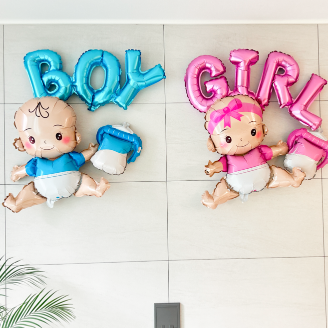 임밍아웃 젠더리빌 조리원퇴소 이벤트 베이비샤워 서프라이즈 현관문, 젠더리빌 꾸미기 패키지