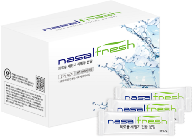 나잘후레쉬 300ml 전용(2.7g) 코세척 식염수 분말 100포, 2박스