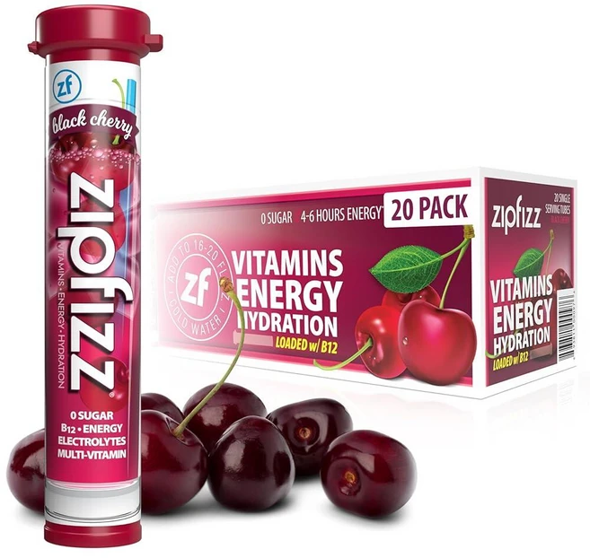 Zipfizz 헬시 에너지 드링크 믹스 20개입 - 블랙체리, Zipfizz 헬시 에너지 드링크 믹스 20개입 - 블 - 쿠팡