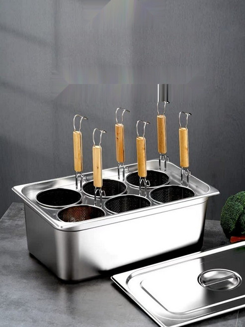 업소용 해면기통 냄비 국수 파스타 면 인덕션 오뎅 우동 삶기 해면기 조리기, 1개, H_4홀 사각 냄비 손잡이 없음, 1cm