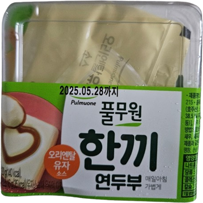풀무원 한끼 연두부 오리엔탈 유자 드레싱, 220g, 2개