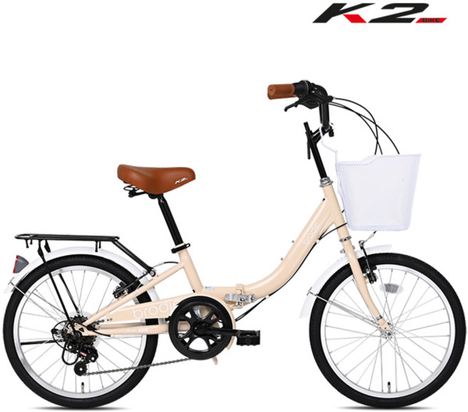 2025 케이투바이크 미니벨로 가족형 접이식자전거 브로디20인치 7단, 브로디 20인치 크림베이지 미조립, 1개, 148cm, 브로디, 20인치, 미조립