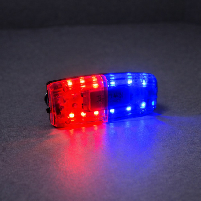 사고방지 클립형 LED안전등 레드-블루/경광등 랜턴 후레쉬 경고등, 레드-블루, 1개