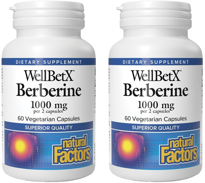 네추럴팩터스 베르베린 1000mg 베지테리안 캡슐, 2개