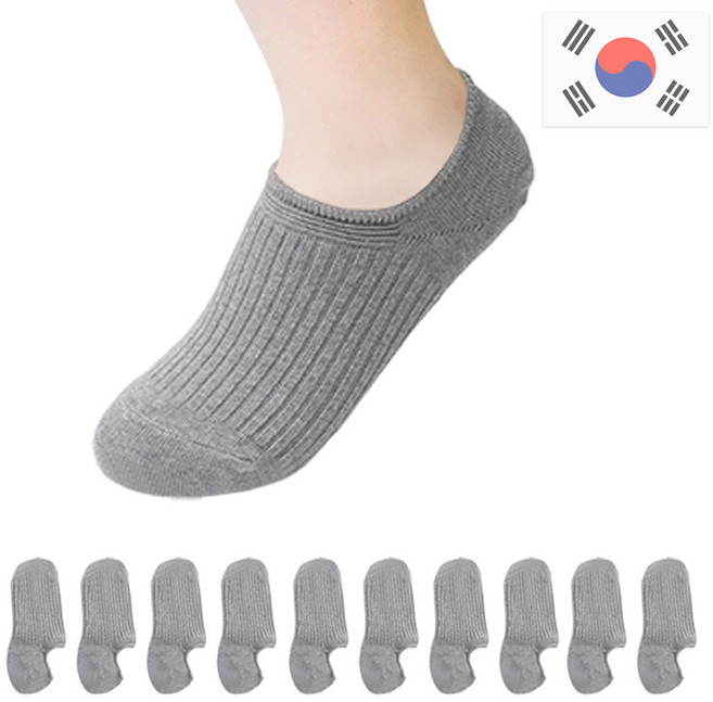 비바슈슈 쫀쫀한 남성용 골지 페이크삭스 10켤레