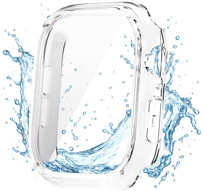 더조은셀러 워터디펜스 강화유리 방수 케이스 애플워치 호환, 투명