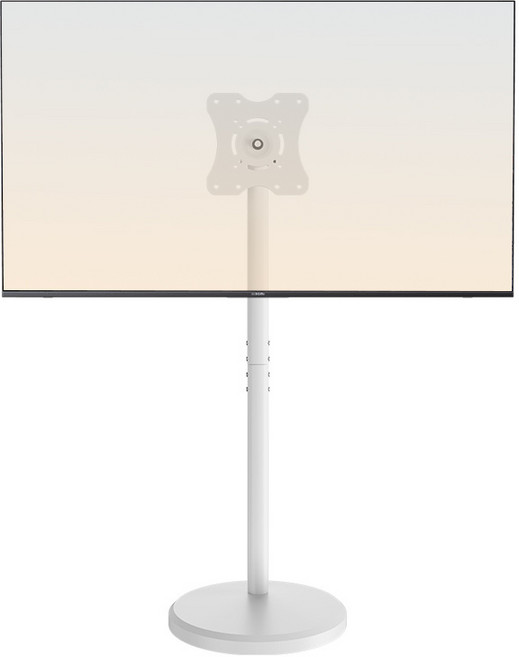 LA DERIVE TV 거치대 높이 조절 가능 이동식 TV 거치대 화면 360도 회전 가능 14-42인치 대형 스탠드형 TV 거치대, 1개(화이트)