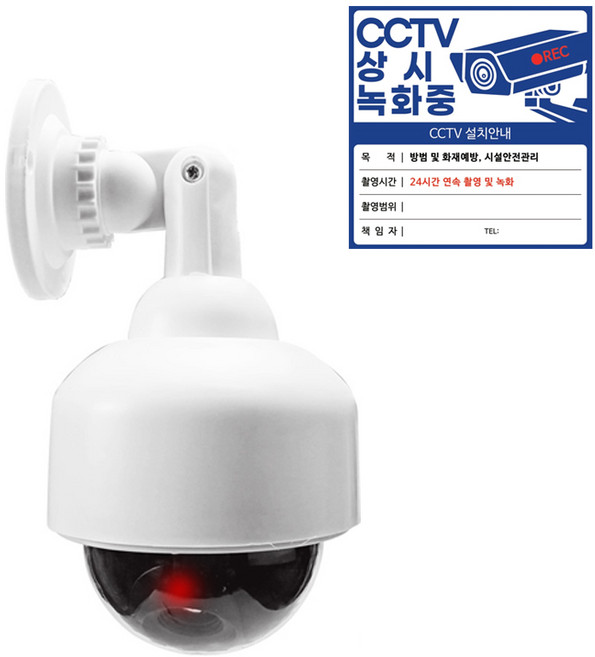 다감컴퍼니 모형 CCTV 가짜 CCTV 최고급형 방수 스피드돔 야외카메라, 화이트, 1개