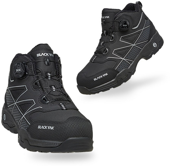 블랙야크 YAK-500D 경량 다이얼 안전화 보아 가벼운 볼넓은 + V존 양말