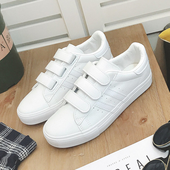 真皮魔鬼氈小白鞋 板鞋 36-40號 休閒球鞋