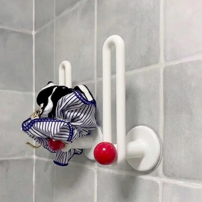 깔끔더하기 다용도 무타공 머리띠 소품걸이 정리대 후크, 1개, 화이트