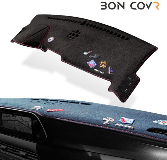 본투로드 본커버 대쉬보드커버 블랙원단 블랙스티치, 현대, LF소나타 hybrid 2015~2017년 (센터무)