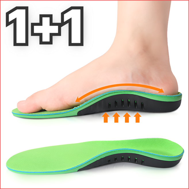 1+1 앤드쿨 아치 깔창 평발 자세 발편한, 1세트