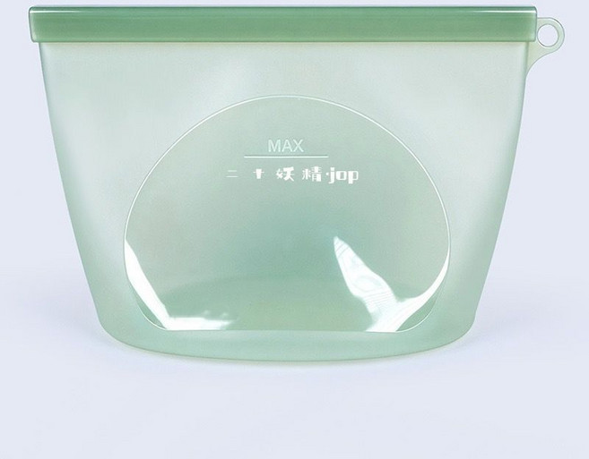 便攜封口袋防漏食品級分裝袋, 1個, RS【綠色款】1000ml