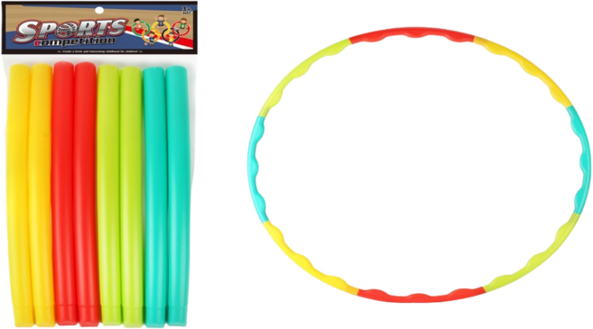 兒童健身呼拉圈 運動用品 戶外室內運動, 1個, 可拆式呼拉圈, 彩色, 0.5kg
