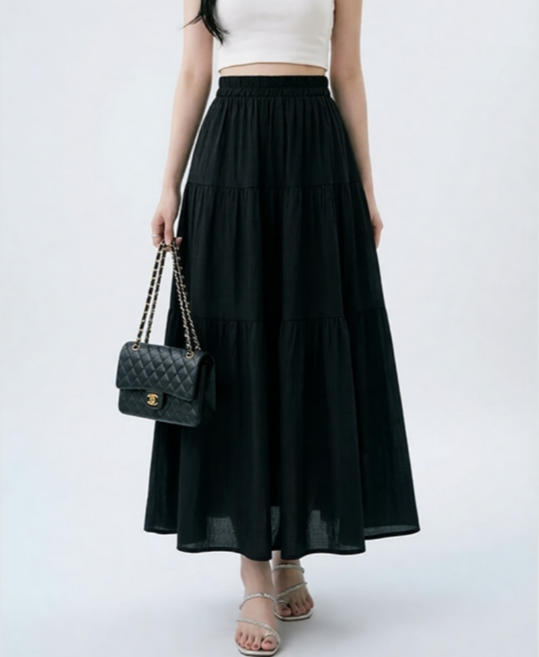 레드에셋 여성 여름 롱 스커트 치마