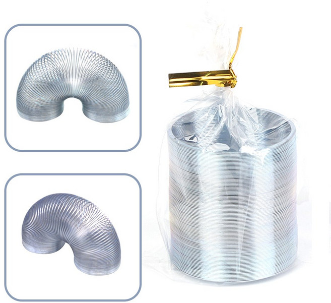 용수철 노스탤직 스몰 매직 레인보우 스프링 미니 장난감 클래식 메탈 링키즈 스프링 35x35mm, Purple, 1개