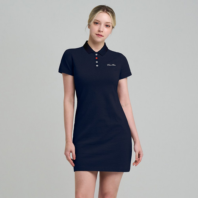 다운블로우 기능성 스포츠 골프웨어 피케이 카라 에센셜 반팔 원피스 DB 9003