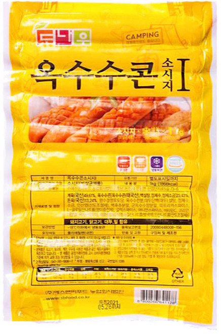 고소한 옥수수 콘 소시지 1kgX20봉(100gX200개) 소세지, 100g, 200개