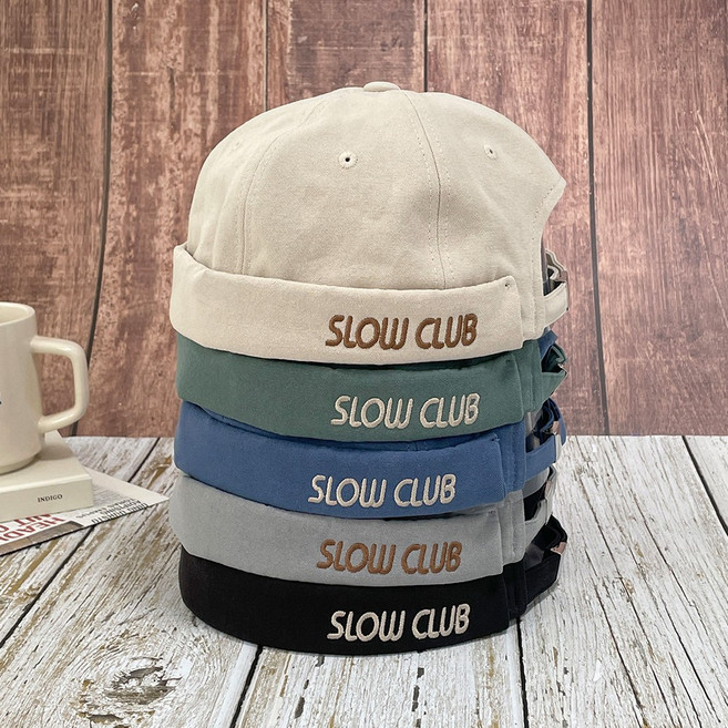 캡조아 심플 자수 와치캡 여름 숏 비니 남자 여자 챙없는 레옹 모자