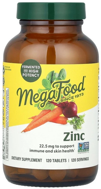 MegaFood Zinc 22.5 mg 120 Tablets, 120 Count, 1개, 120정 - 쿠팡