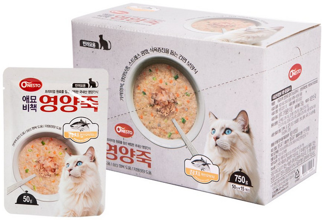 펫퍼스 애묘비책 영양죽 고양이죽 사료 보양식 닭고기 참치 연어 가쓰오부시, 15개, 50g, 참치+가쓰오부시