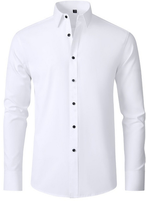 ATSTYLE 彈力商務長袖襯衫 男士襯衫 C3102