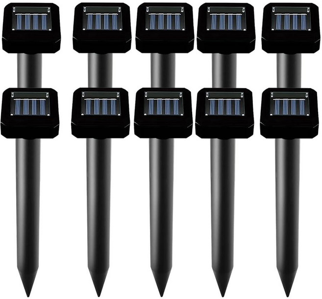 태양열 발전 두더지 퇴치제 10P 실외 잔디 정원 마당용 고퍼 퇴치제 두더지 및 들쥐 퇴치기 방수 고퍼 스네이크 블랙, 태양열 발전 두더지 퇴치제 10P 실외, 잔디 정원 마