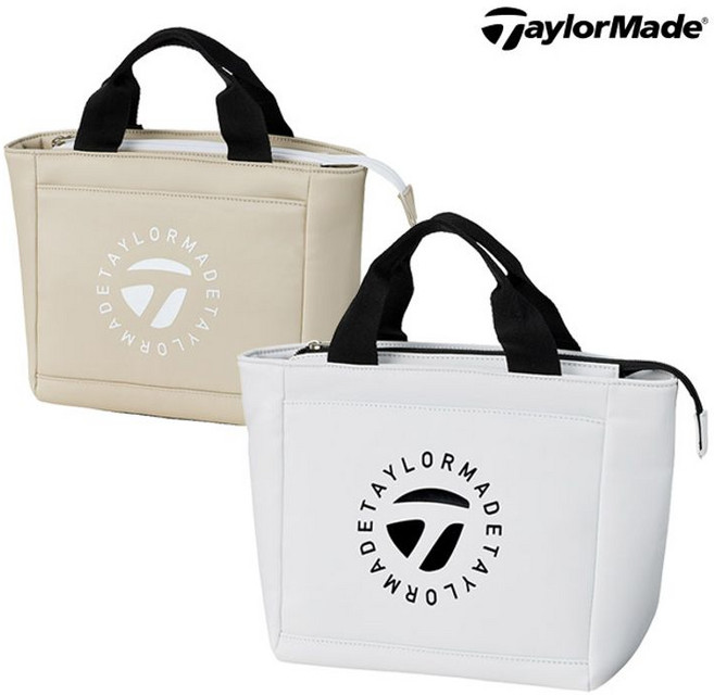 테일러메이드 2025 써클 로고 토트백 UN751, 화이트