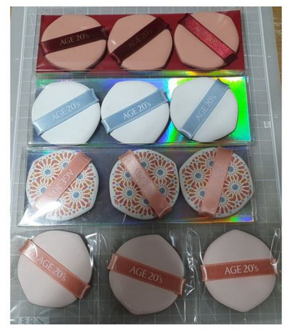 [에이지투웨니스] 전용 꽃잎 퍼프 3개입, 랜덤발송, 1개