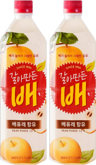 해태음료 갈아만든 배, 1L, 2개