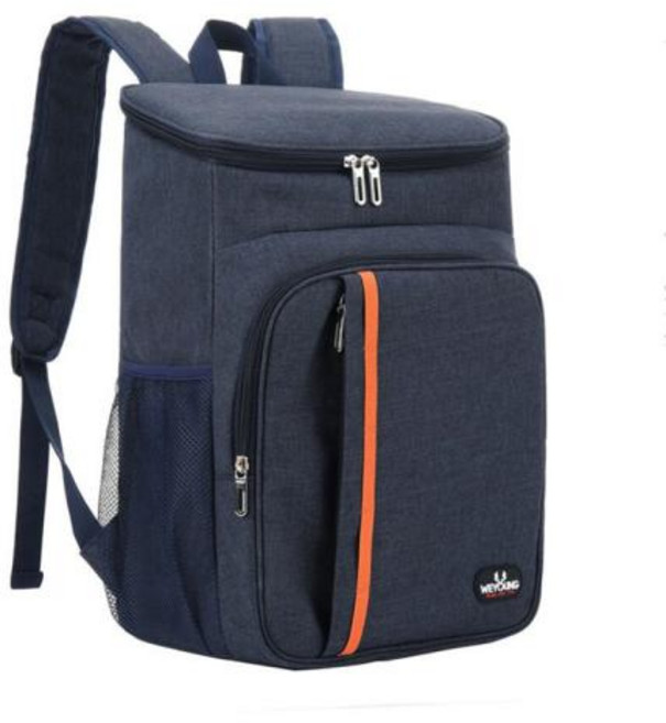 35L 초대형 열 음식 가방 쿨러 냉장고 상자 신선한 유지 배달 배낭 절연 쿨, 4)B Navy 18L, 1개