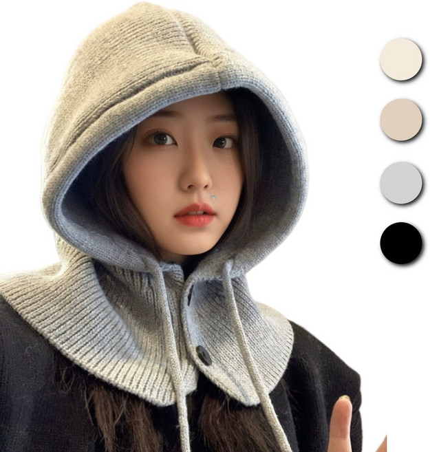 블링비 고퀄S 니트 바라클라바 넥워머 후드 목도리 머플러