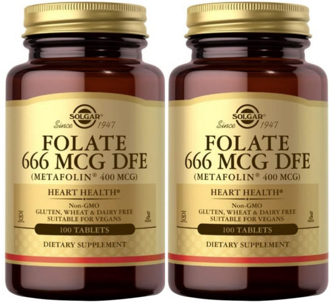 솔가 활성엽산 400 활성형 메틸 엽산 100정 2개